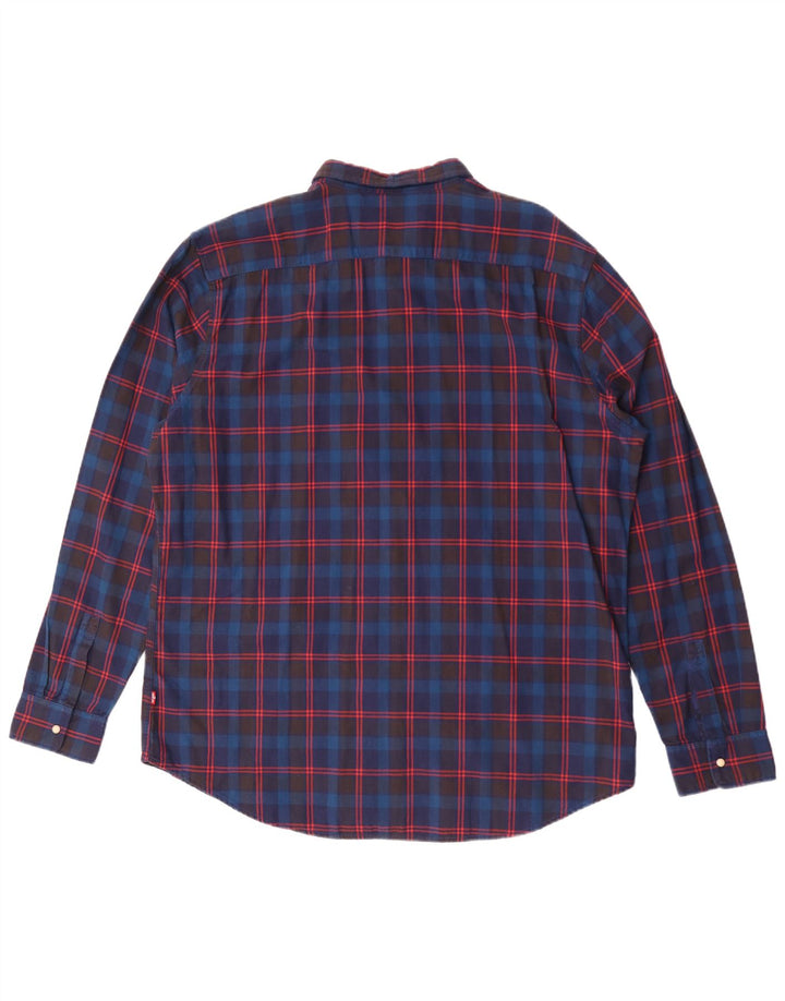 Koszula męska Levi's 2XL, bawełniana niebieska kratka