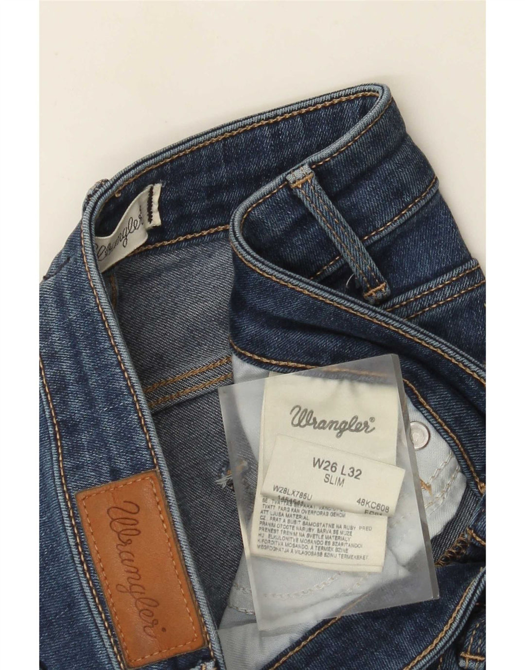 Damskie jeansy Wrangler W26 L32 Niebieskie bawełniane