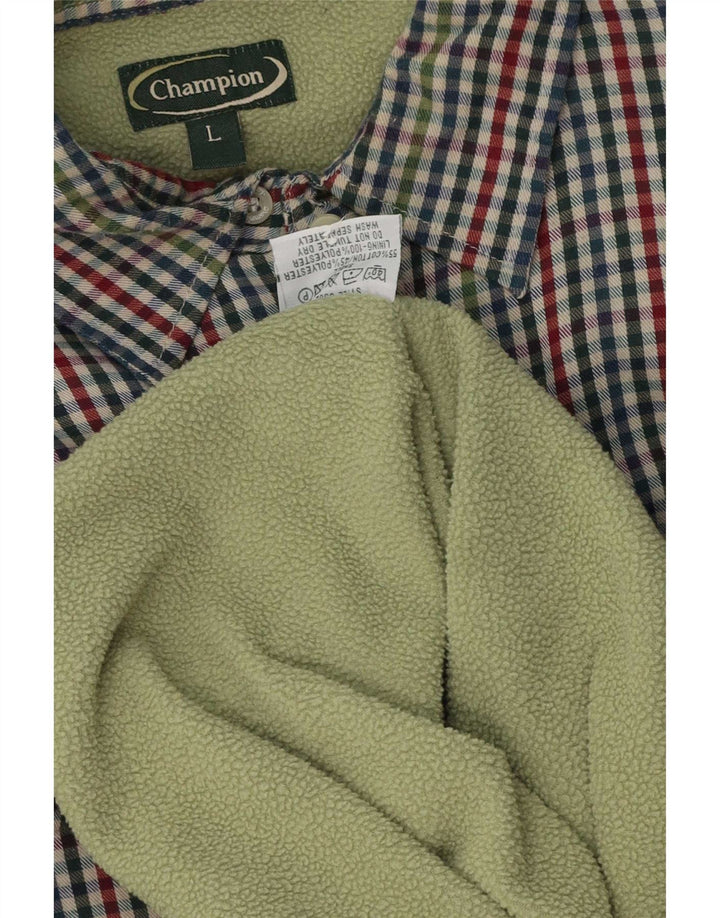 Vintage męska koszula flanelowa drwal, duża, wielokolorowa bawełniana kratka