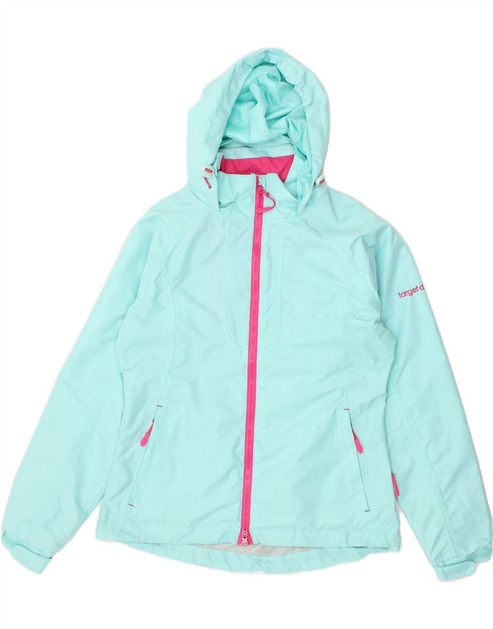 TARGET DRY Womens Hooded Rain Jacket UK 6 XS Blue Polyester Vintage Target Dry and Second-Hand Target Dry from Messina Hembry 
