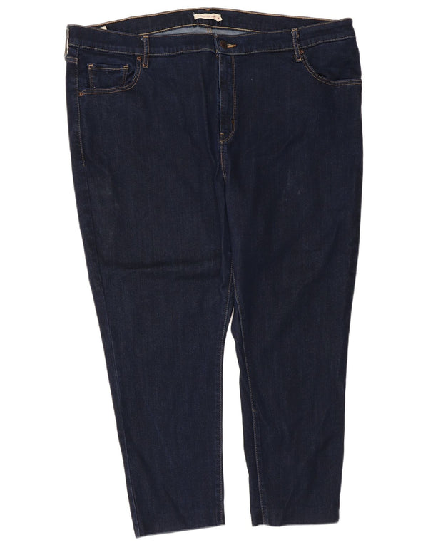 Damskie jeansy Levi's 721 z wysokim stanem i niskim stanem US 24 4XL W42 L24 granatowe