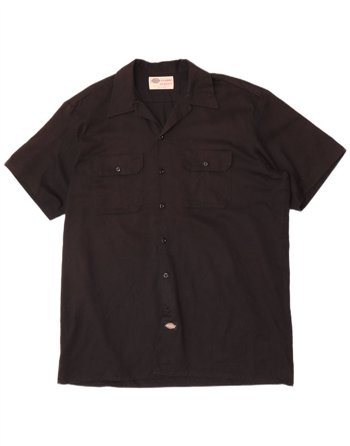 Męska koszula z krótkim rękawem Dickies XL, czarny poliester