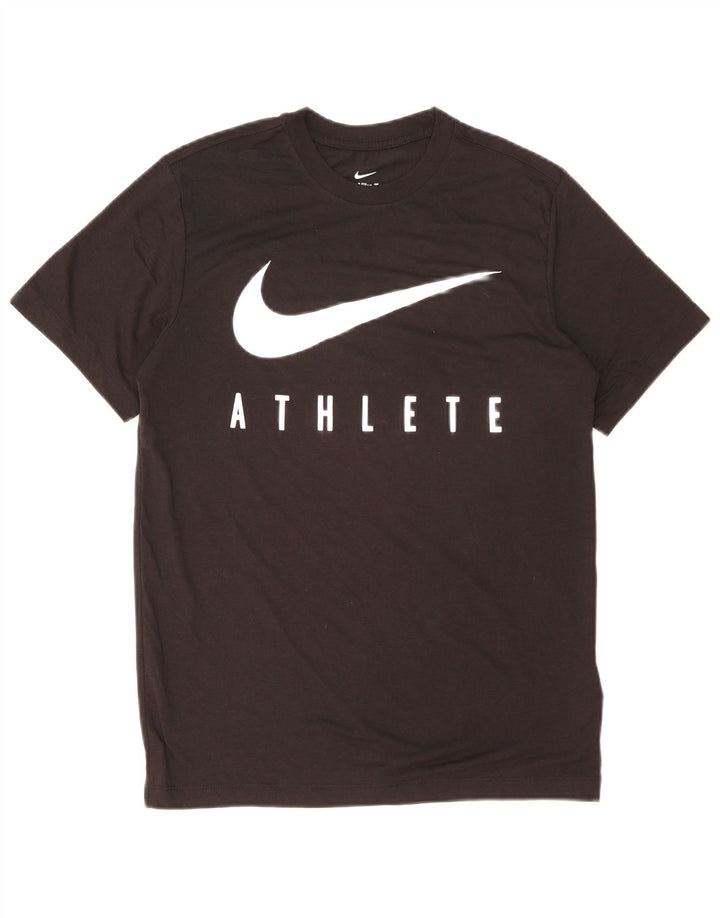 Męski T-shirt NIKE Dri Fit z grafiką, mały, czarny poliester