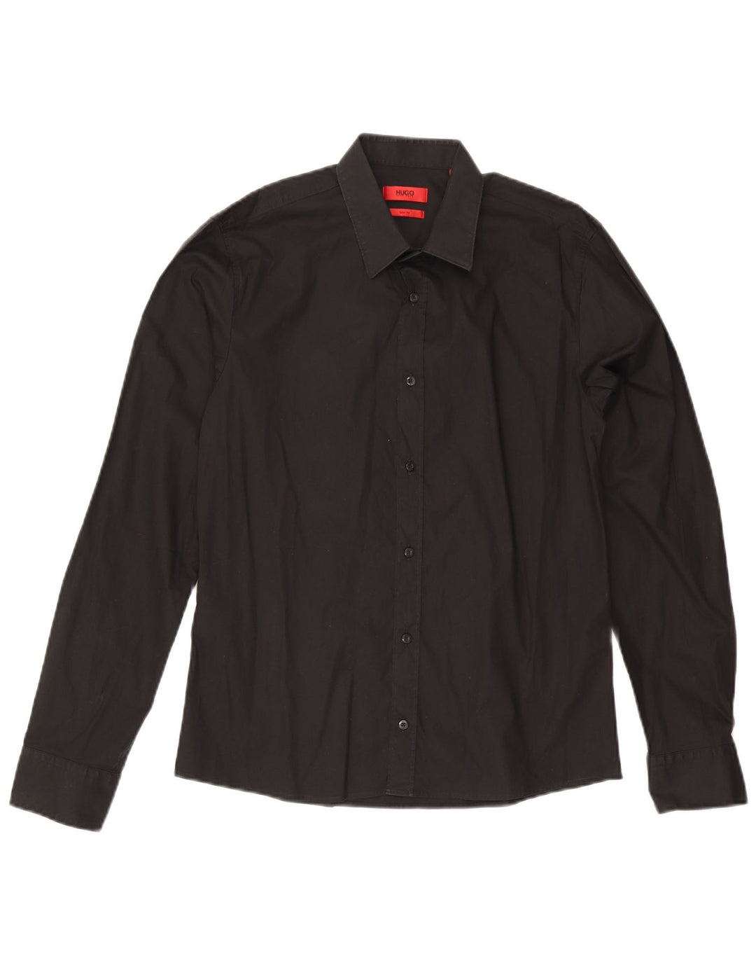 Koszula męska Hugo Boss Slim Fit, średnia czarna, bawełniana