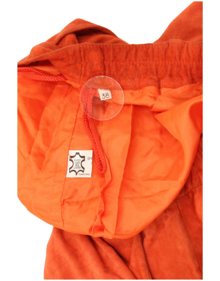 Vintage damskie spodenki z wysokim stanem EU 38 Medium W26 Pomarańczowa skóra