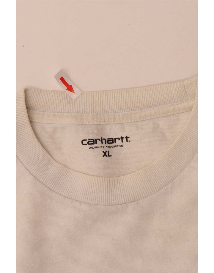 Męska koszulka z grafiką Carhartt, góra XL, biała bawełna