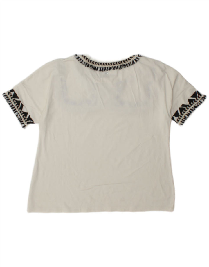 T-shirt damski Max Mara Top UK 12 Średni biały