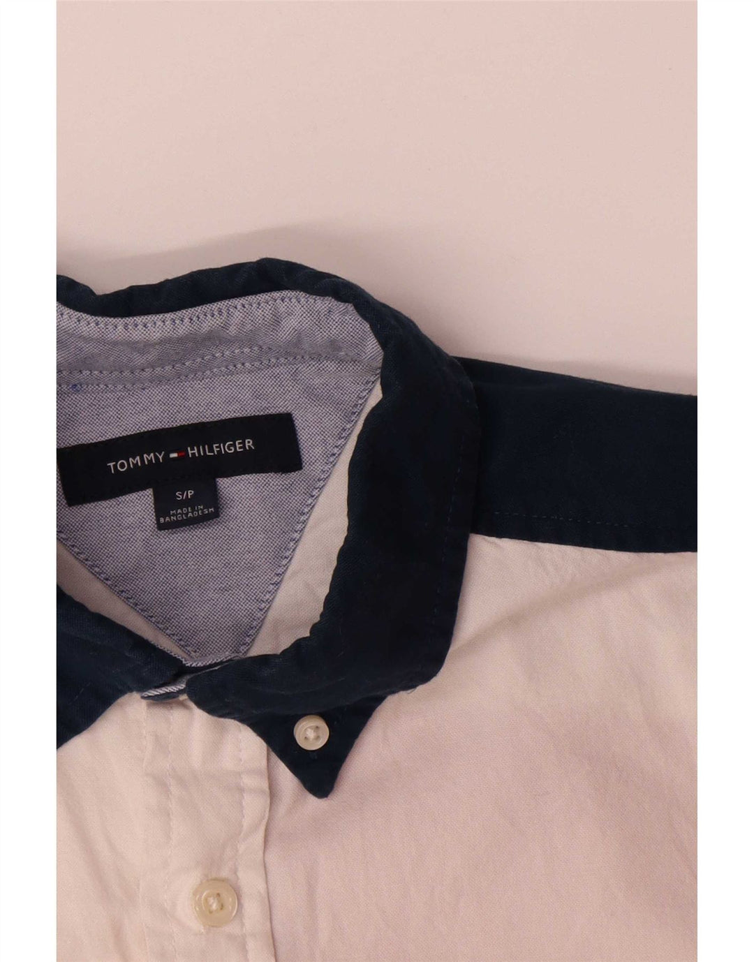 Męska koszula z krótkim rękawem Tommy Hilfiger, mała, wielokolorowa, z blokami kolorów