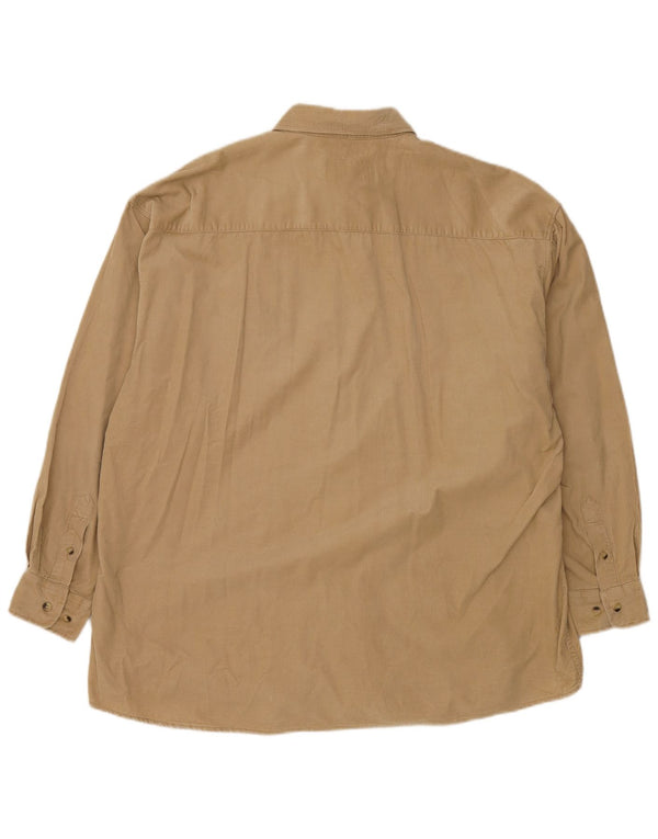 Koszula sztruksowa męska Vintage 2XL, beżowa, bawełniana