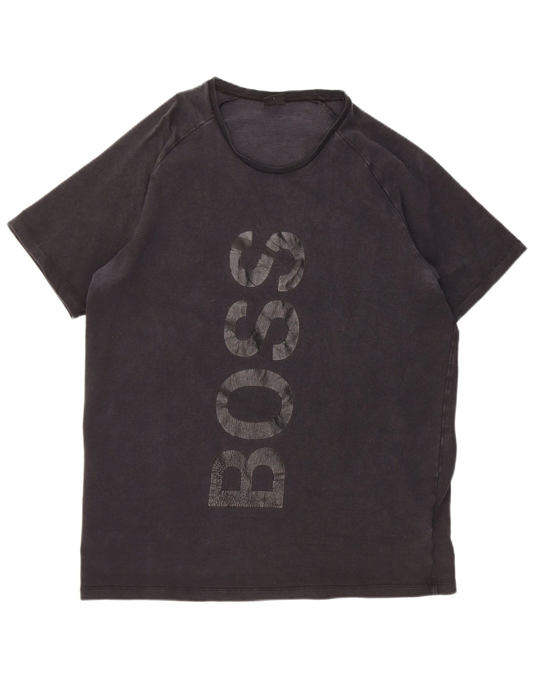 Męski T-shirt z grafiką Hugo Boss, duży, czarny Lyocell