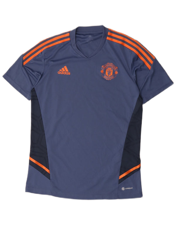 Męska koszulka Adidas Manchester United Top Medium Navy Blue Colorblock