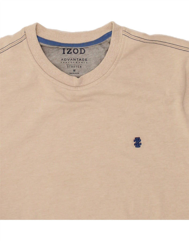 IZOD Mens Stretch Sweatshirt Jumper Medium Beige Vintage Izod and Second-Hand Izod from Messina Hembry 