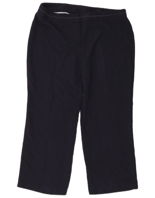 Spodnie damskie Marks & Spencer Straight Casual UK 22 2XL W42 L29 Granatowe
