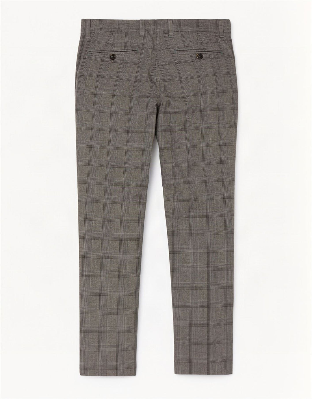 Męskie spodnie typu slim casual Ted Baker W32 L31, szary poliester w kratę