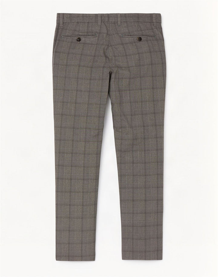 Męskie spodnie typu slim casual Ted Baker W32 L31, szary poliester w kratę