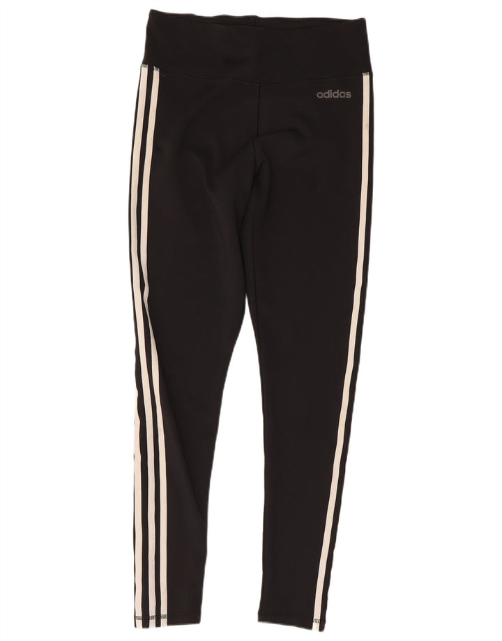 Damskie legginsy ADIDAS Climalite UK 12/14, średni czarny poliester
