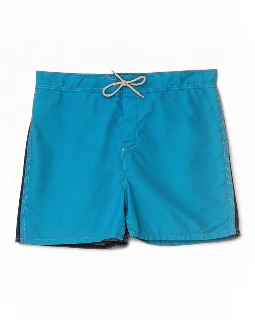 Męskie spodenki kąpielowe Sundek, mały niebieski nylon z blokami kolorów