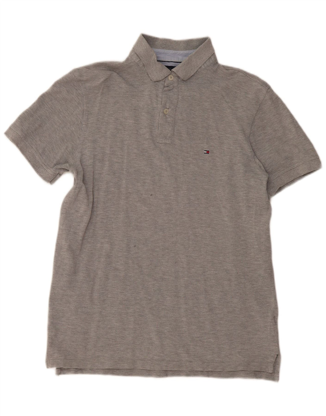 Męska koszulka polo Tommy Hilfiger Średnioszara bawełniana w plamki