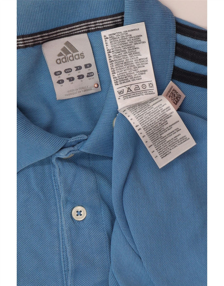 Męska koszulka polo ADIDAS, niebieska, bawełniana
