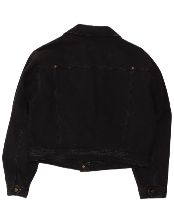 Damska kurtka dżinsowa Trussardi Crop UK 12, średnia czarna