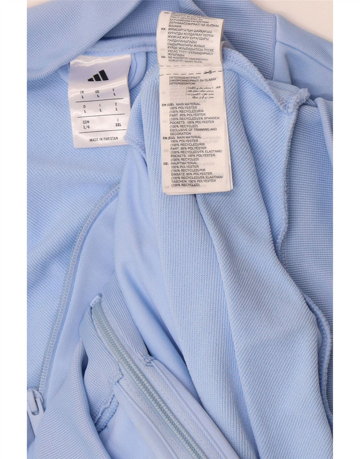 Adidas Męska bluza dresowa, duża, niebieska, poliestrowa