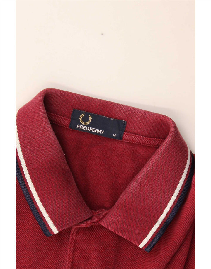 Męska koszulka polo Fred Perry w średnie bordowe paski
