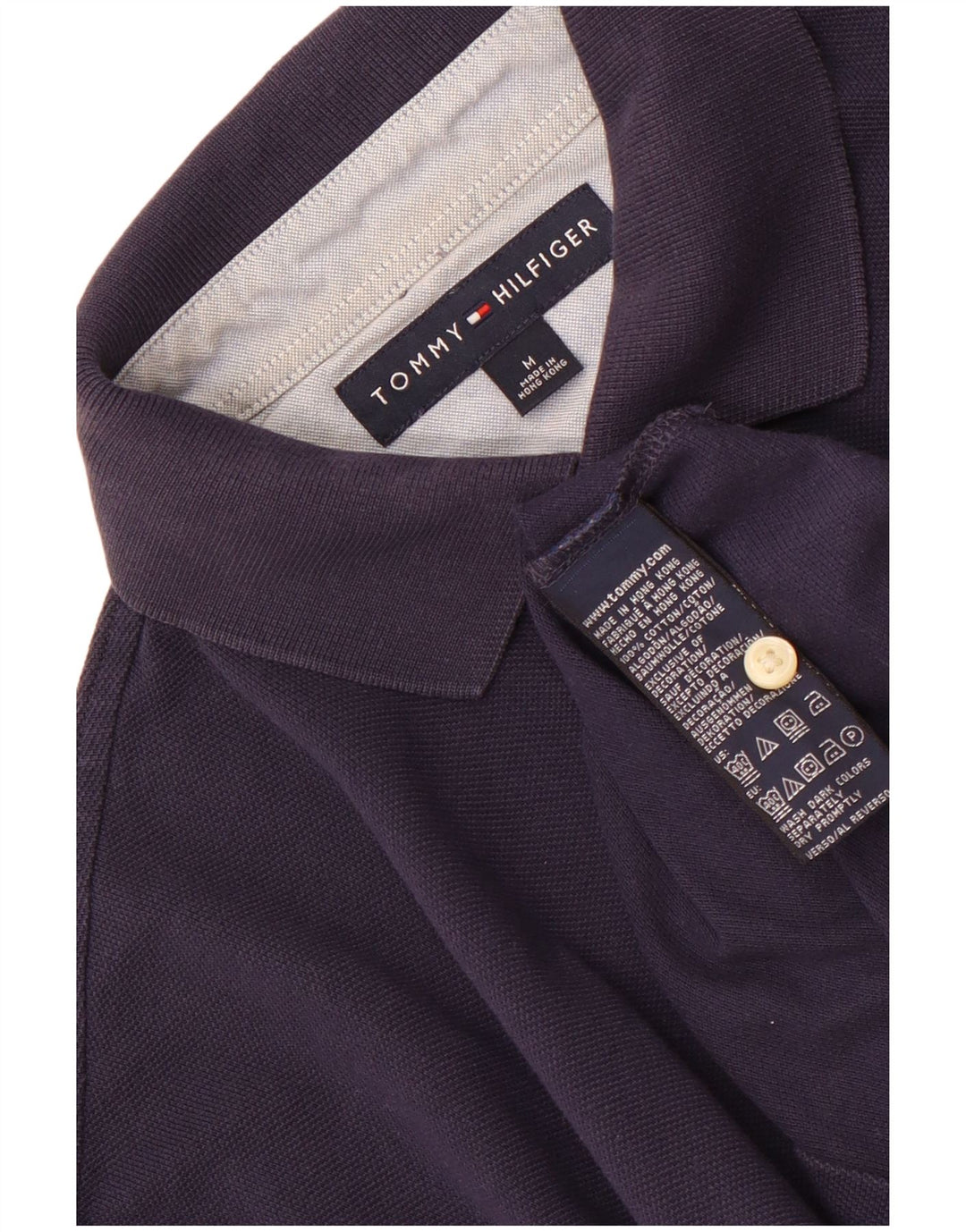 Męska koszulka polo Tommy Hilfiger, średnia, granatowa, bawełniana