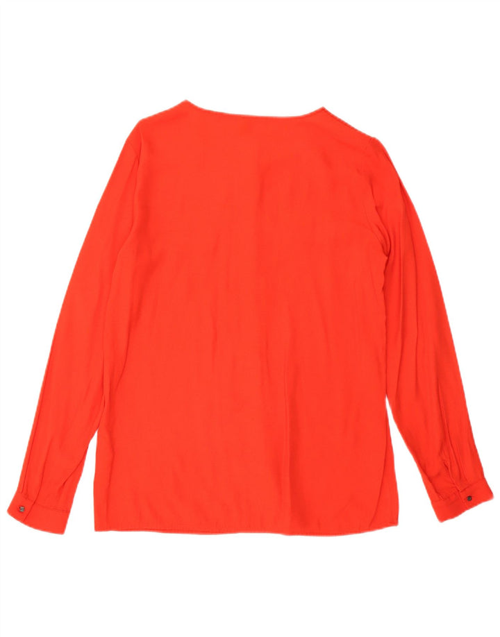 Damska bluzka koszulowa Benetton UK 10 Small czerwona wiskoza