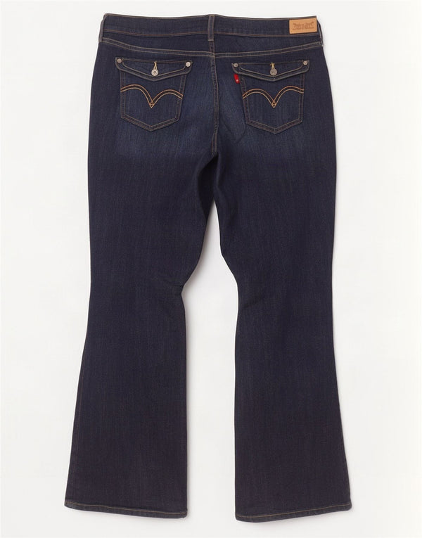 Jeansy Levi's 515 Damskie z wysokim stanem Bootcut US 16 2XL W33 L32 Granatowe