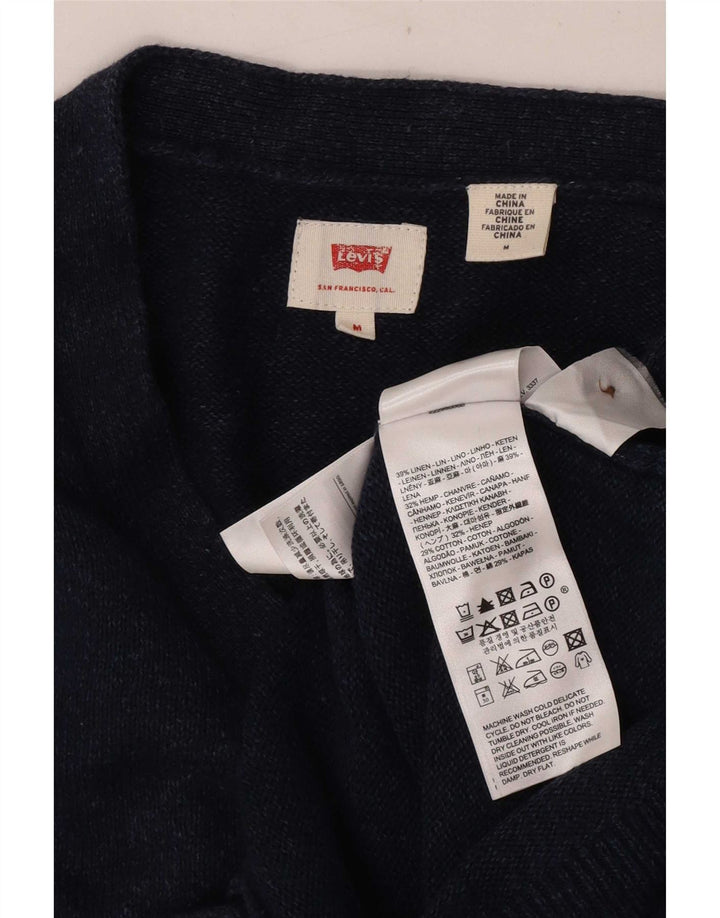 Męski sweter rozpinany Levi's, średni granatowy, lniany