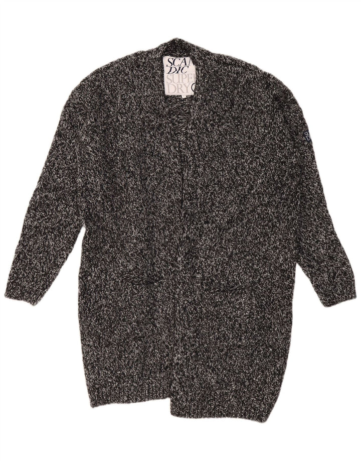 SUPERDRY Damski sweter oversize o przedłużonym kroju UK 18 XL, szary, nakrapiany