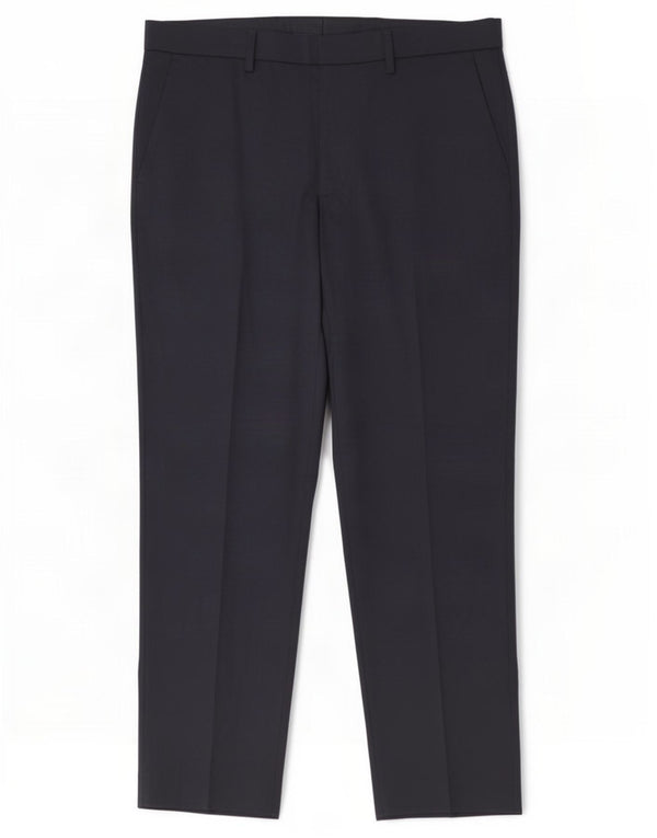 Marks & Spencer Mens Regular Suit Trousers W36 L31 Navy Blue Polyester