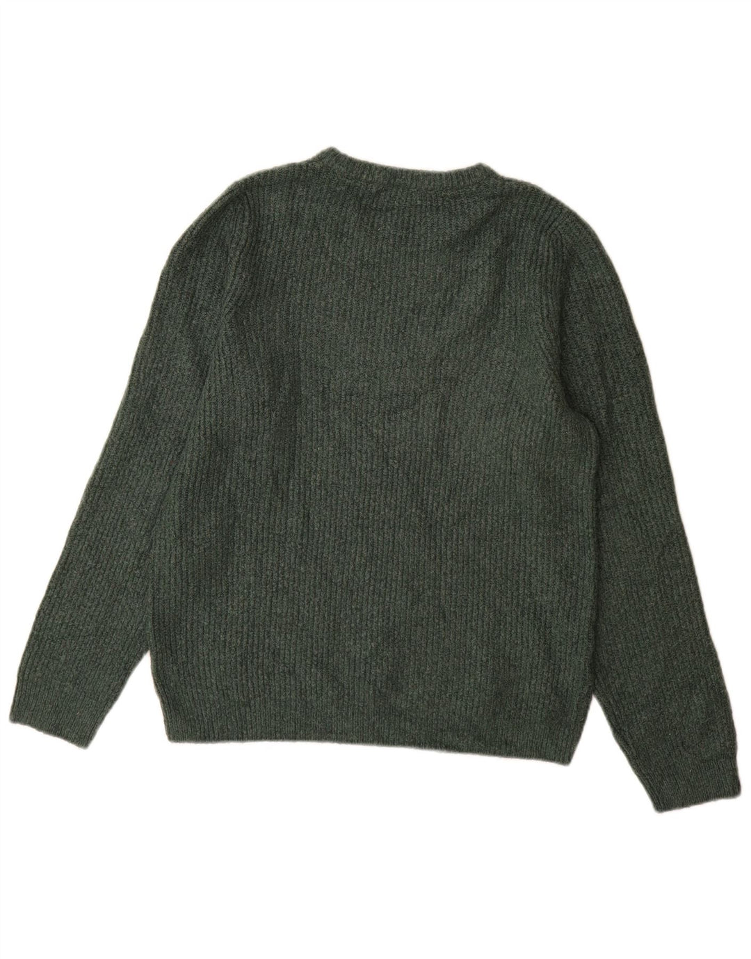 Marks & Spencer Męski sweter z okrągłym dekoltem, średni zielony akryl
