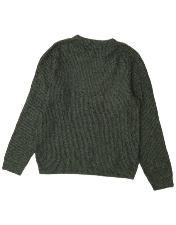 Marks & Spencer Męski sweter z okrągłym dekoltem, średni zielony akryl