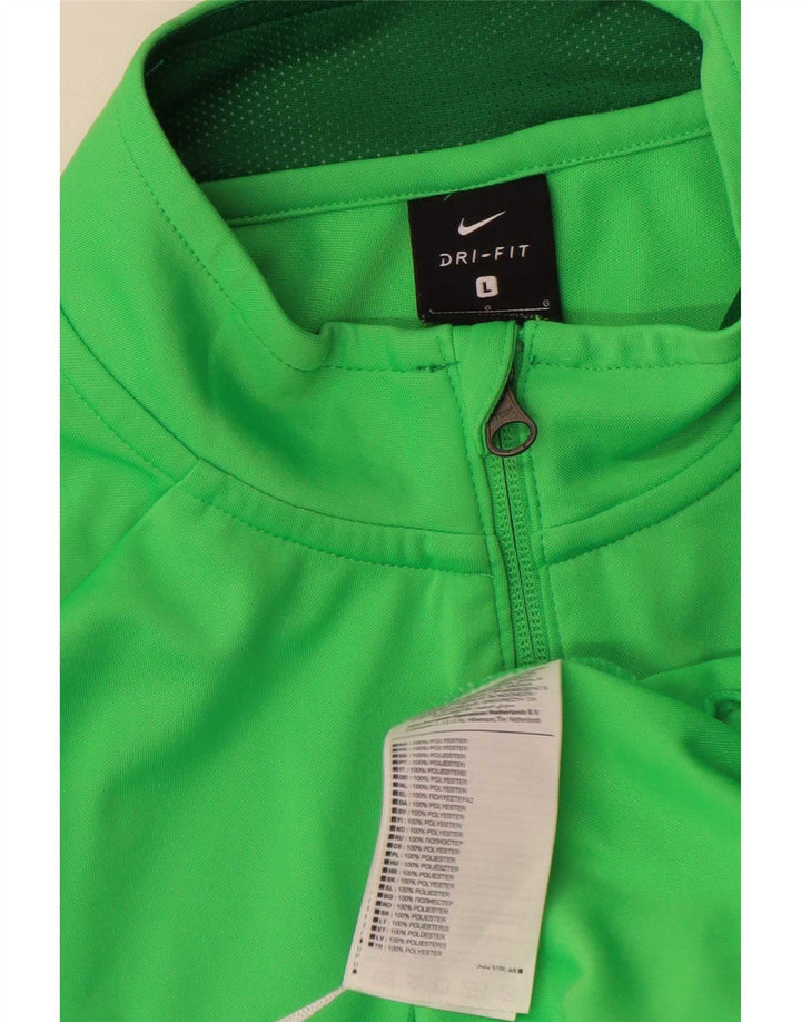 Męska kurtka dresowa Nike Dri Fit Graphic, duża, zielona, z blokami kolorów