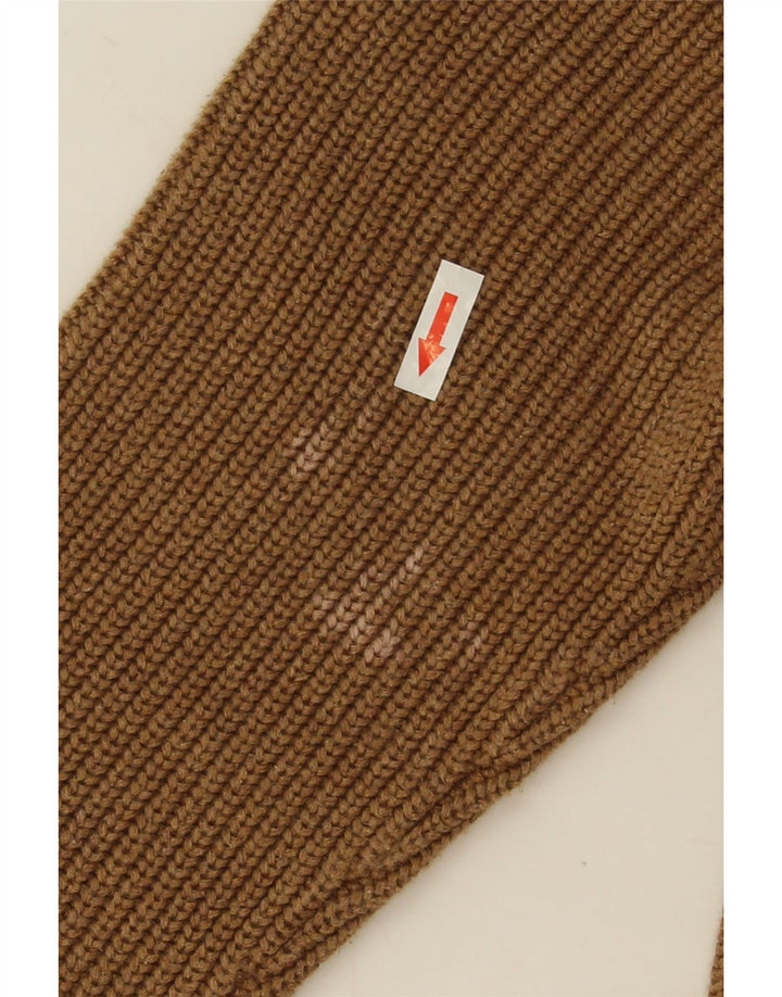 Męski sweter Tommy Hilfiger z dekoltem w łódkę, średniobrązowy, bawełniany