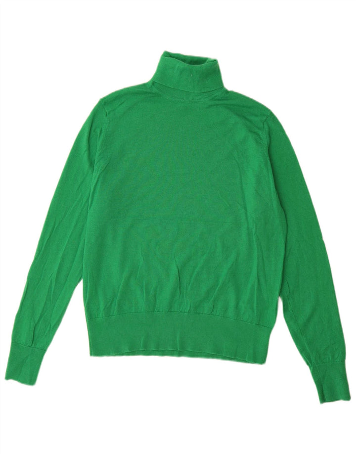 Marks & Spencer Damski sweter z golfem UK 14, duży zielony