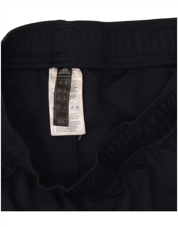 Męskie spodnie dresowe Adidas, średnie, granatowe, poliestrowe paski