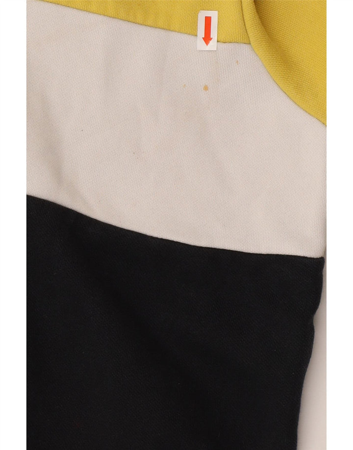 PUMA Mens Graphic Hoodie Jumper Medium Multicoloured Colourblock Cotton Vintage Puma and Second-Hand Puma from Messina Hembry 