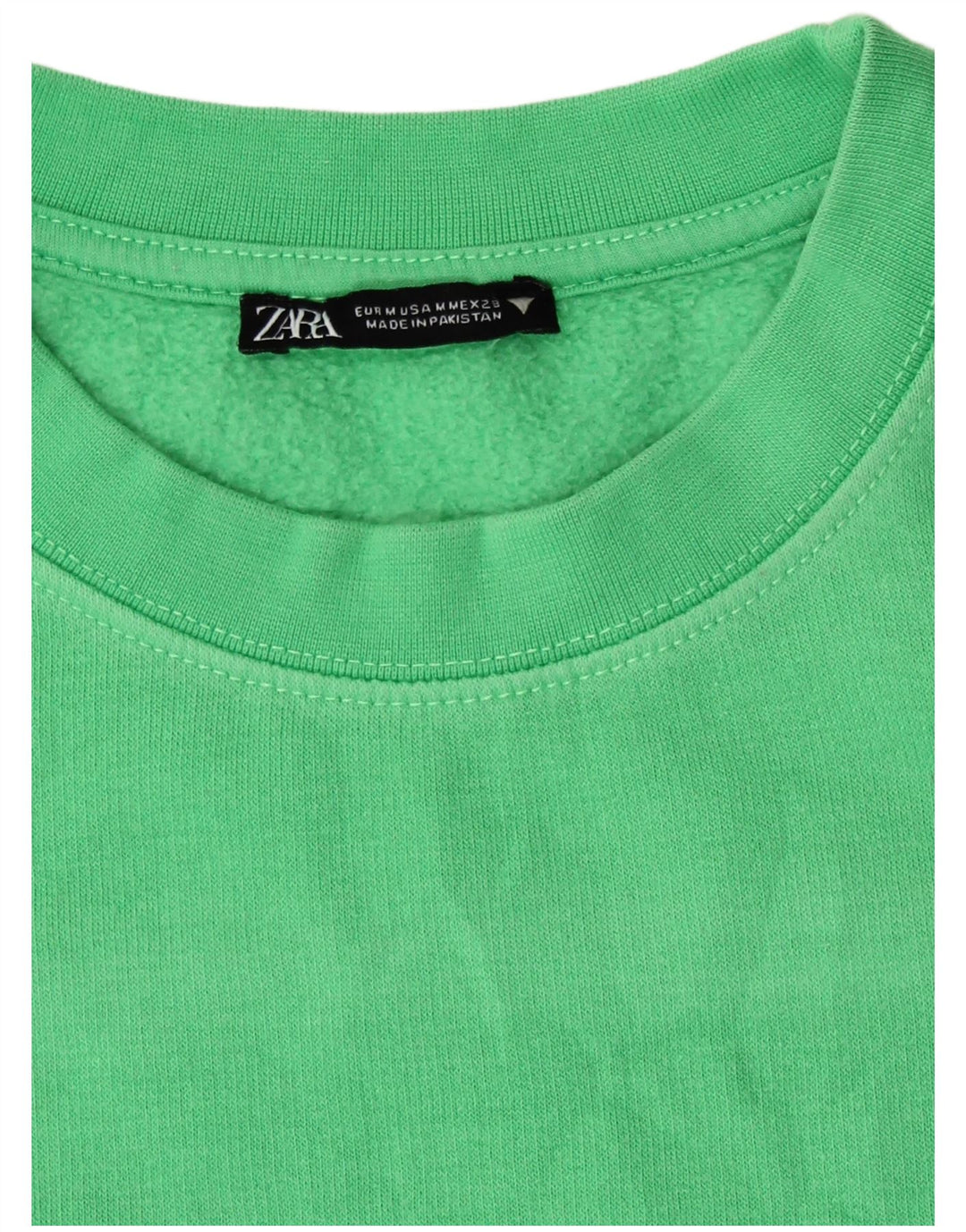 Bluza damska Zara Crop Sweter UK 14 Średnia zielona bawełna