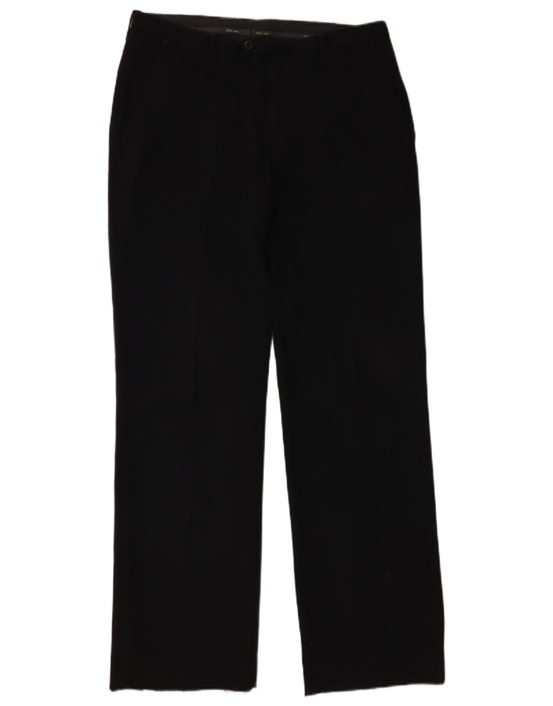 Męskie proste spodnie chino Zara EU 42 Large W32 L32 Czarny poliester