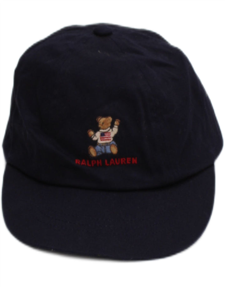 Chłopięca czapka z daszkiem Ralph Lauren z grafiką, jeden rozmiar, granatowa, bawełniana