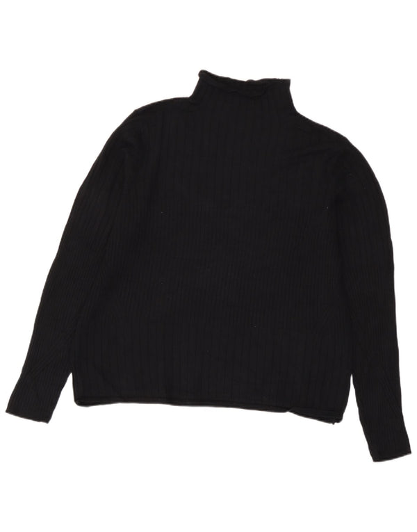 Marks & Spencer Damski sweter z golfem UK 18 XL, czarna wiskoza