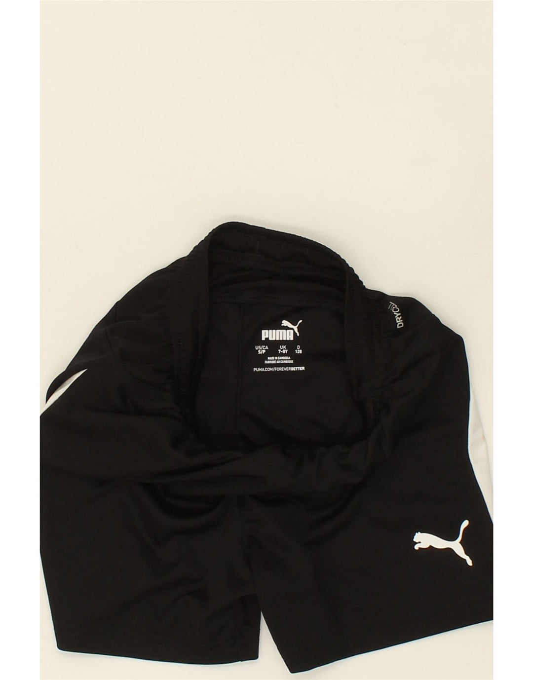 PUMA Boys Sport Shorts 7-8 Years Black Colourblock Vintage Puma and Second-Hand Puma from Messina Hembry 