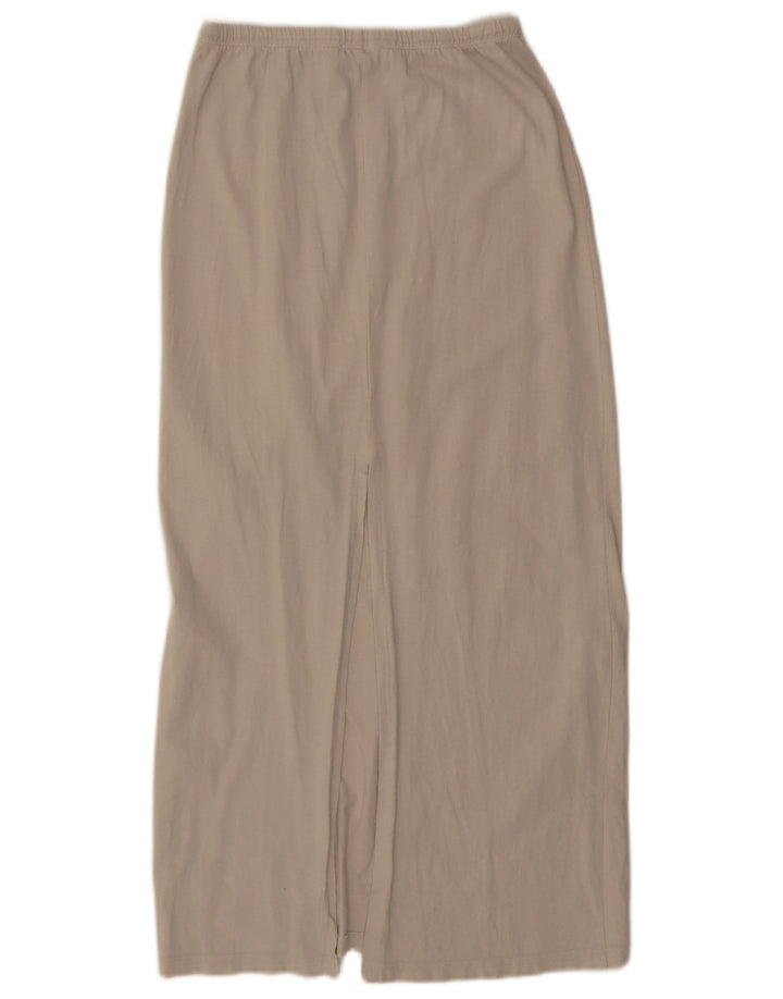 Spódnica maxi damska Zara mała W26 beżowa bawełna
