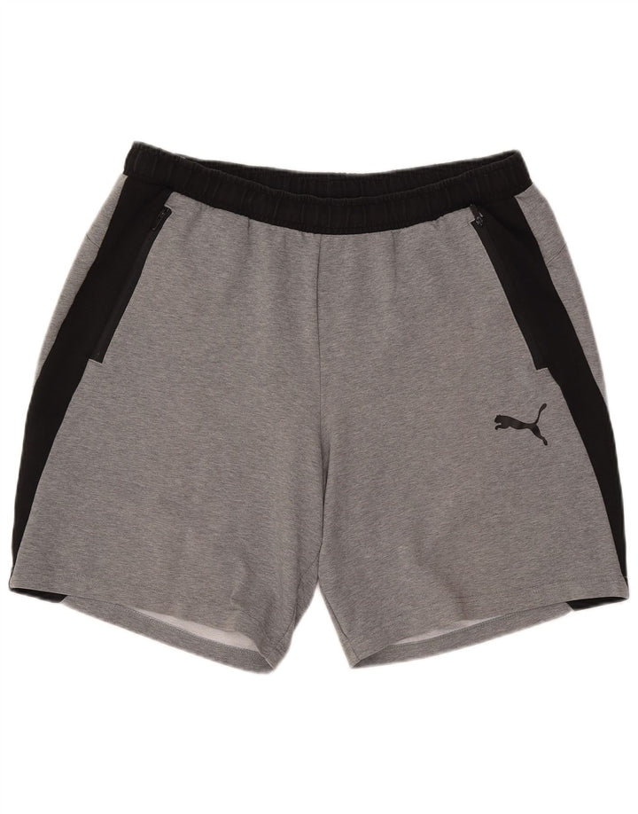 Męskie spodenki sportowe Puma XL, szare, z blokami kolorów