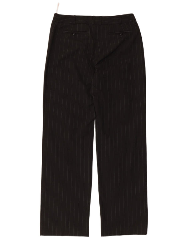 Proste spodnie damskie Oasis UK 10 Small W30 L30 Czarne prążki
