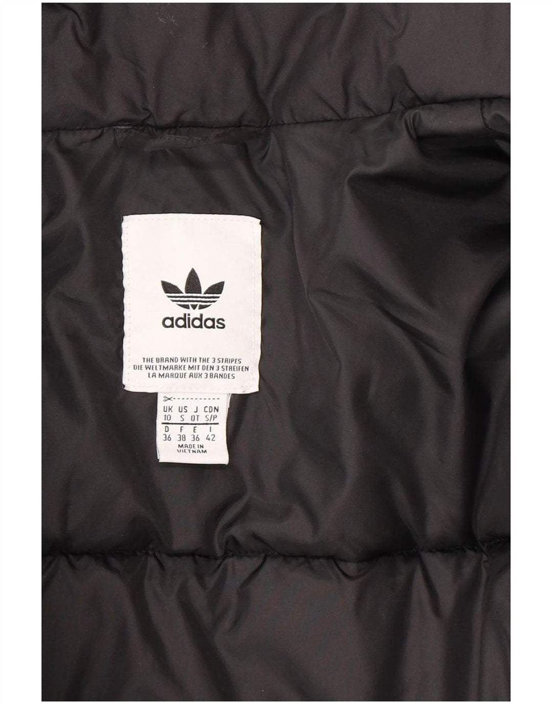 Damska kurtka ponadgabarytowa Adidas UK 10, mała, czarna, poliester