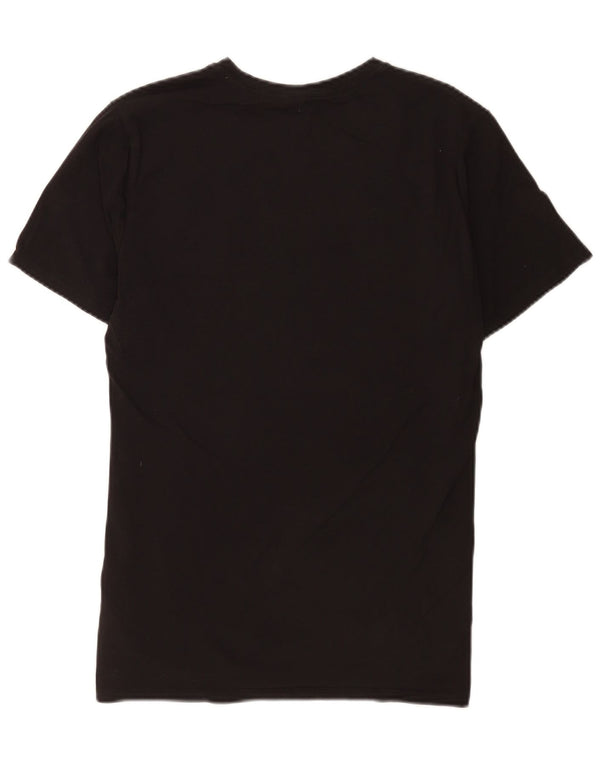 Męski T-shirt Guess Slim Fit z grafiką Top UK 40, średni czarny bawełniany
