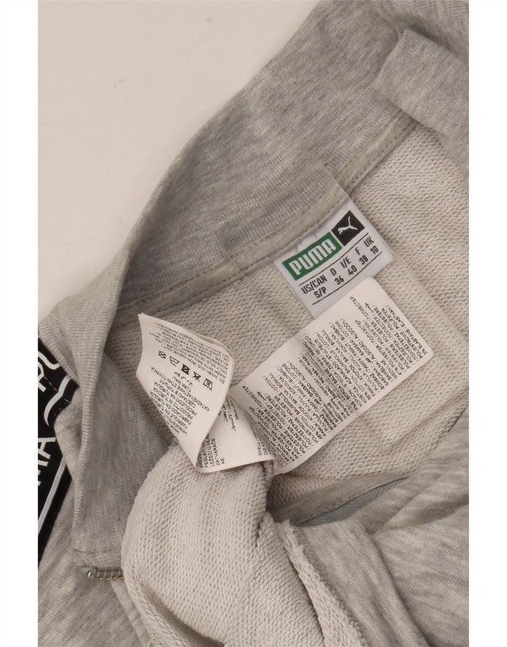 Damska bluza Puma Crop Graphic Jumper UK 10 Small Grey Colorblock